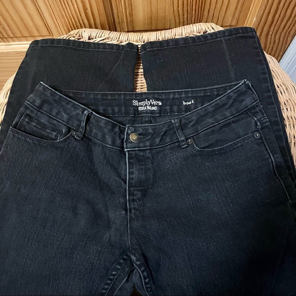 Simply Vera by Vera Wang black boot cut denim jeans pants Size 6
